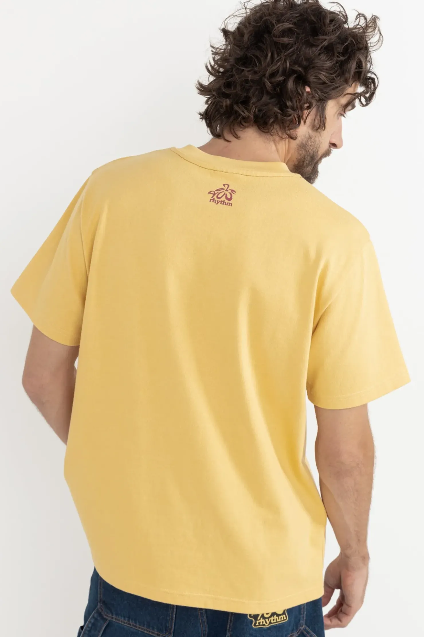Rhythm T-shirts*Florist Vintage Ss T-Shirt Yellow