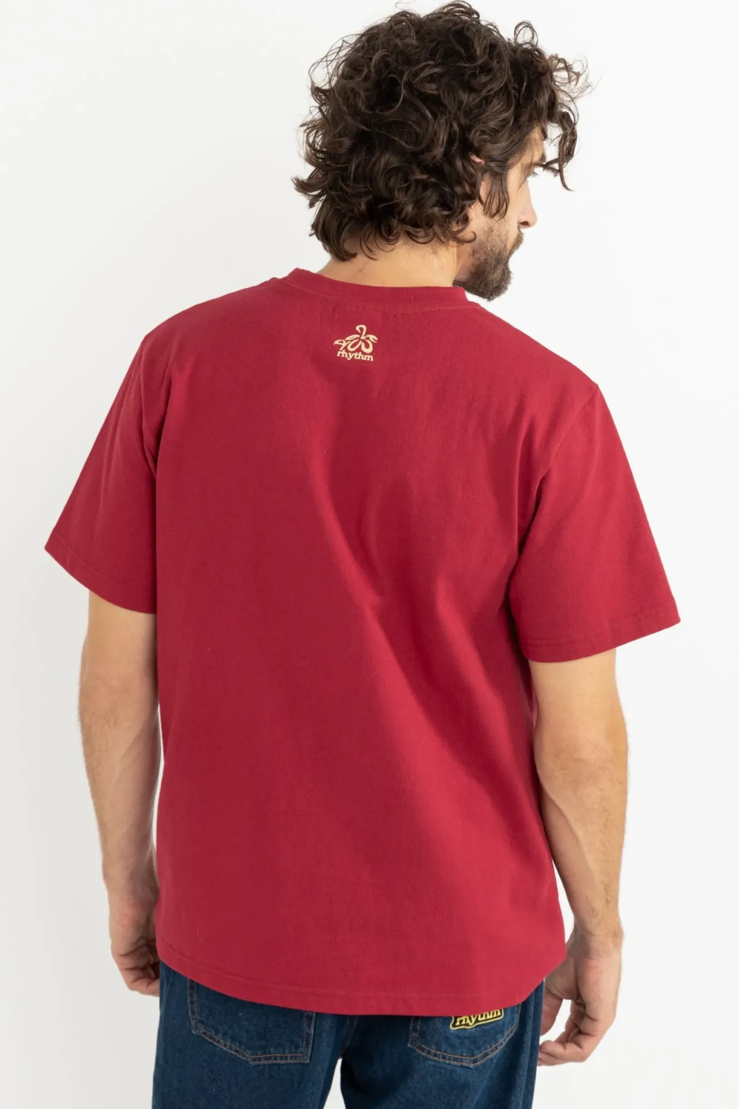 Rhythm T-shirts*Florist Vintage Ss T-Shirt Merlot