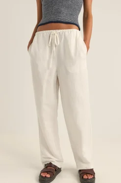 Rhythm Pants*Frankie Elastic Pant White