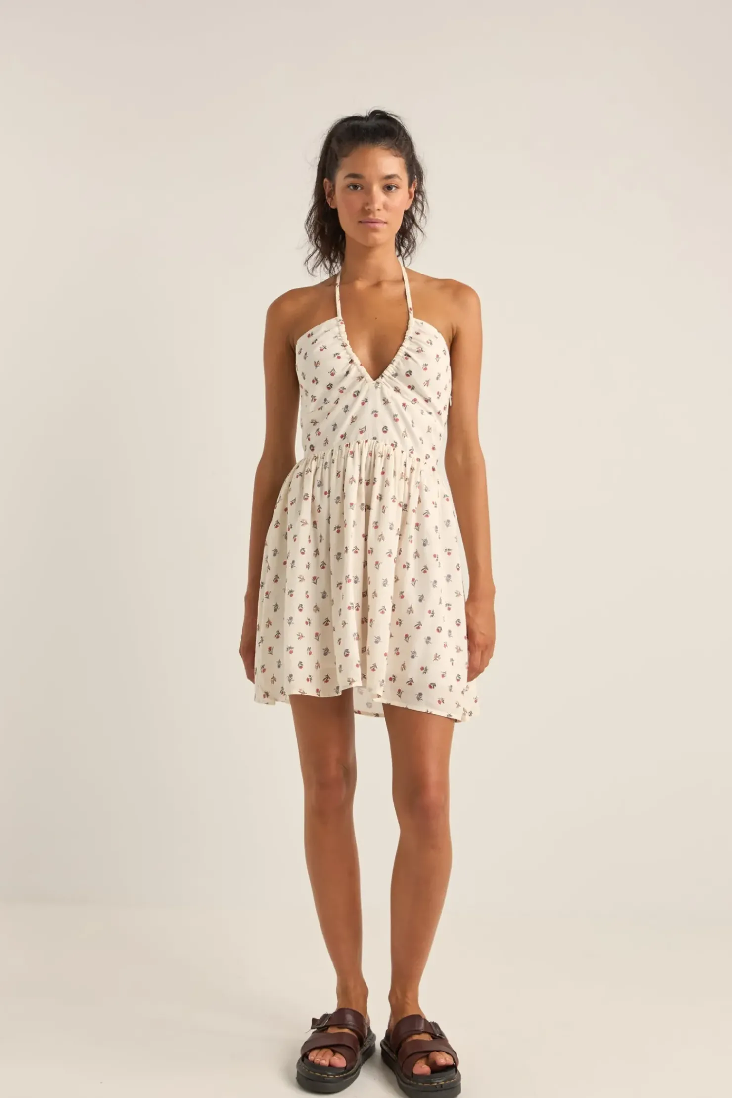 Rhythm Dresses*Harper Halter Mini Dress Red Floral RedFloral