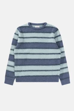 Rhythm Knits*Harvey Mohair Stripe Knit Blue