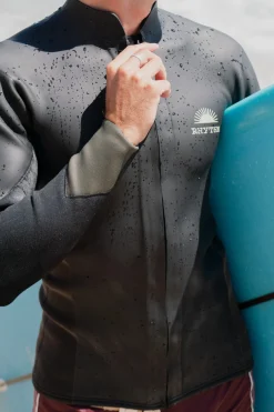Rhythm Sun & Shade|Wetsuit Tops*Heritage Front Zipper Jacket Black