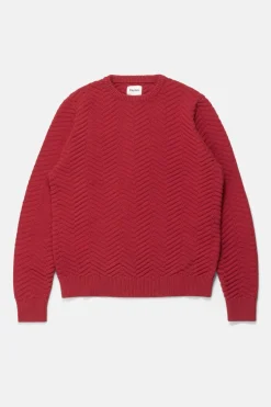 Rhythm Knits*Herringbone Knit Red