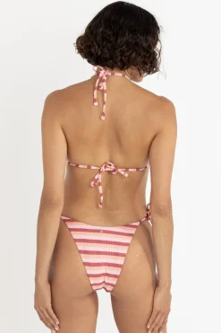 Rhythm Swim Tops*Ibiza Stripe Rib Slide Tri Top Pink