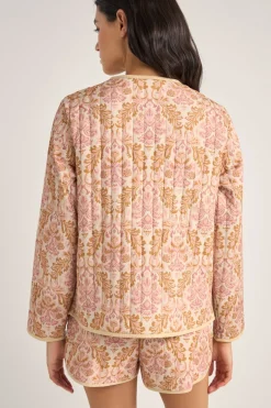 Rhythm Jackets*Jane Paisley Quilted Jacket Rose