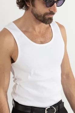 Rhythm T-shirts*Kickback Singlet White