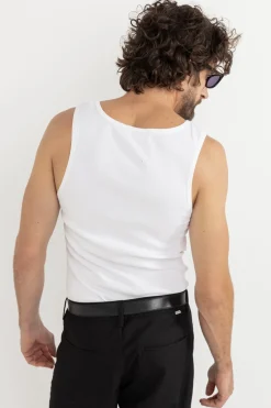 Rhythm T-shirts*Kickback Singlet White