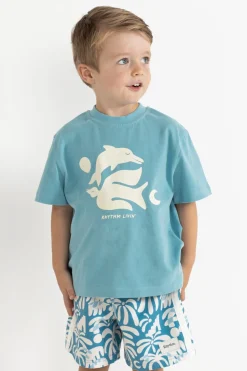 Rhythm Kids*Kids Peace SS T-Shirt Blue