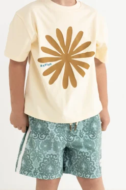 Rhythm Kids*Kids Sun Ra SS T-Shirt Natural White NaturalWhite