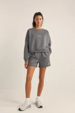 Rhythm Fleece*Logo Crew Neck Fleece Charcoal