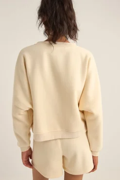 Rhythm Fleece*Logo Crew Neck Fleece Oatmeal