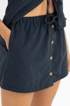 Rhythm Skirts|Shorts*Louise Check Skort Navy