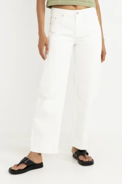 Rhythm Pants*Low-Rise Barrel Denim Pant White