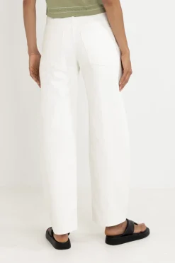 Rhythm Pants*Low-Rise Barrel Denim Pant White