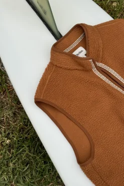 Rhythm Fleece*Marco Sherpa Vest Tobacco