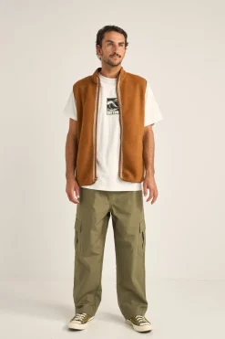 Rhythm Fleece*Marco Sherpa Vest Tobacco