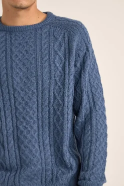 Rhythm Knits*Mohair Fishermans Knit Slate