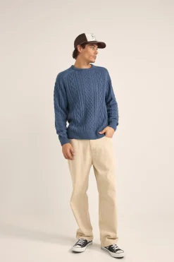Rhythm Knits*Mohair Fishermans Knit Slate