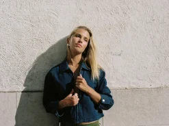 Rhythm Jackets*Pinstripe Cropped Jacket Indigo