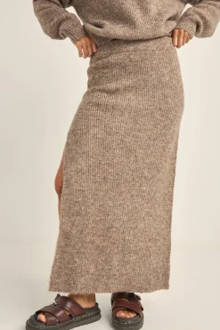 Rhythm Skirts*Quinn Knit Midi Skirt Oatmeal