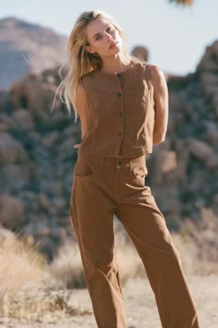 Rhythm Pants*Ranch High Waist Corduroy Pant Cedar