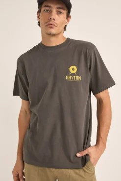 Rhythm T-shirts*Record Vintage Ss T-Shirt Vintage Black VinatgeBlack