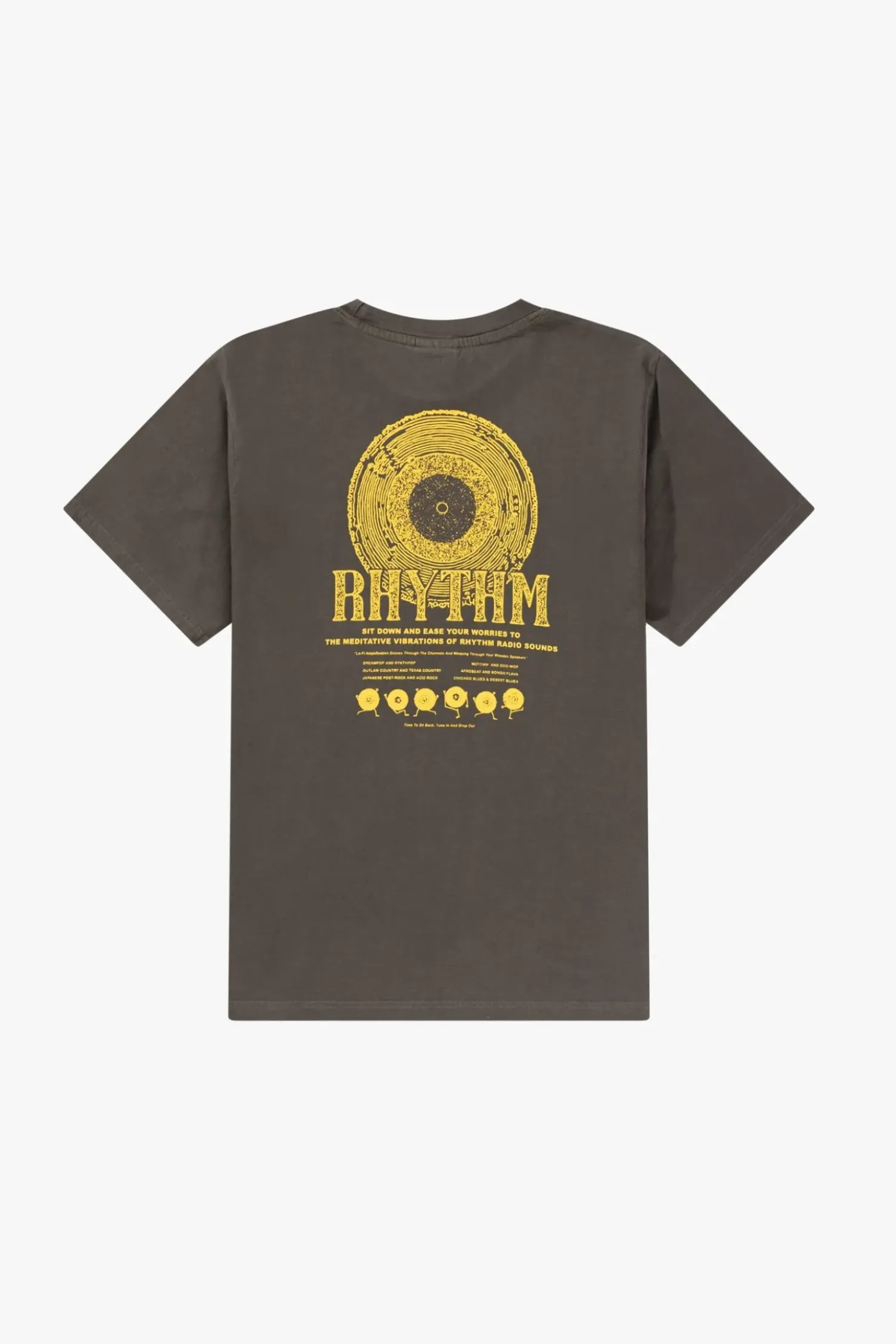 Rhythm T-shirts*Record Vintage Ss T-Shirt Vintage Black VinatgeBlack