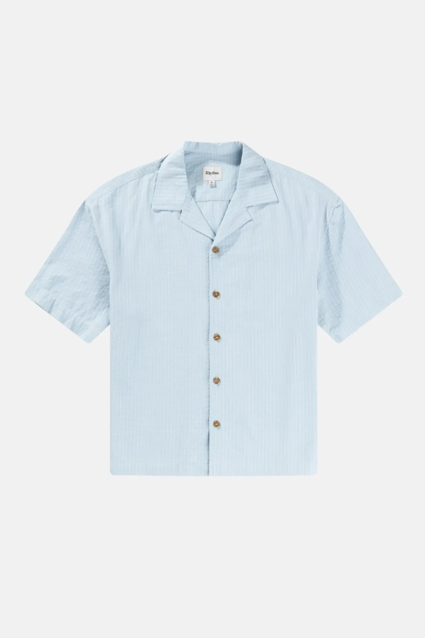 Rhythm Woven Shirts*Relaxed Stripe Ss Shirt Blue