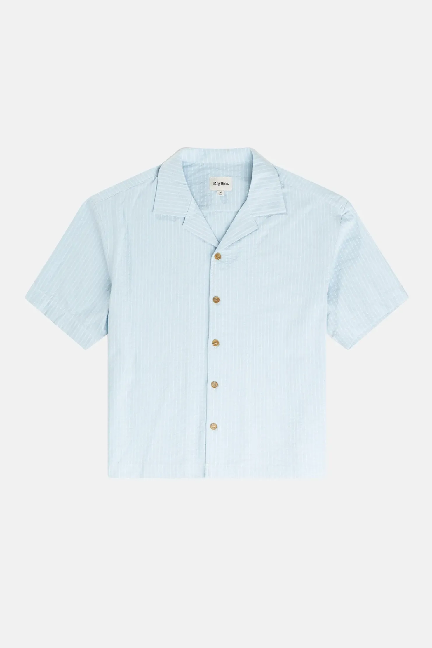 Rhythm Woven Shirts*Relaxed Stripe Ss Shirt Blue