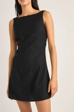 Rhythm Dresses*Roselle Tie Back Mini Dress Black
