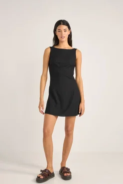 Rhythm Dresses*Roselle Tie Back Mini Dress Black