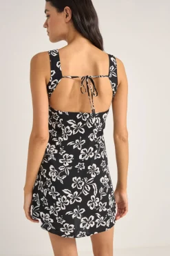 Rhythm Dresses*Roselle Tie Back Mini Dress Roselle Floral RoselleFloral