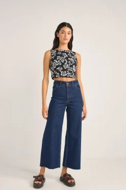 Rhythm Fashion Tops*Roselle Tie Back Top Roselle Floral RoselleFloral