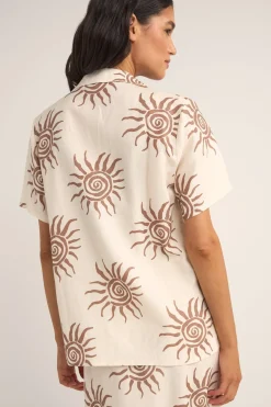 Rhythm Fashion Tops*Seafarer Short Sleeve Shirt Brown