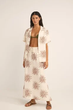 Rhythm Fashion Tops*Seafarer Short Sleeve Shirt Brown