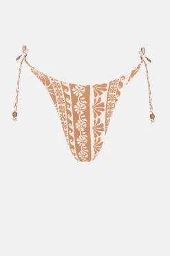 Rhythm Swim Bottoms*Seafarer Tie Side Hi Cut Pant Brown