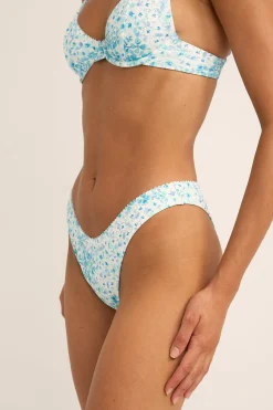 Rhythm Swim Bottoms*Serenity Floral Hi Cut Pant Blue