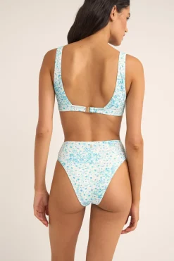 Rhythm Swim Bottoms*Serenity Floral Hi Waist Pant Blue