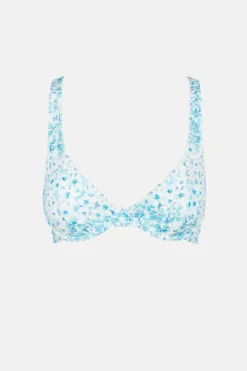 Rhythm Swim Tops*Serenity Floral Panelled Underwire Top Blue