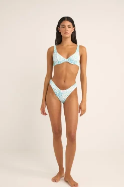 Rhythm Swim Tops*Serenity Floral Panelled Underwire Top Blue
