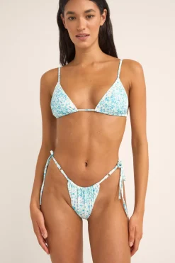 Rhythm Swim Tops*Serenity Floral Slide Tri Top Blue