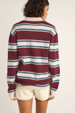 Rhythm Knits*Siglo Knit Ls Polo Burgundy