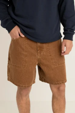 Rhythm Shorts*Slacker Denim Short Tobacco