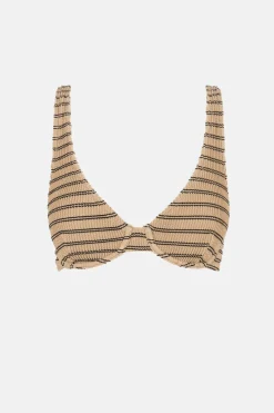 Rhythm Swim Tops*Sol Stripe Underwire Top Black