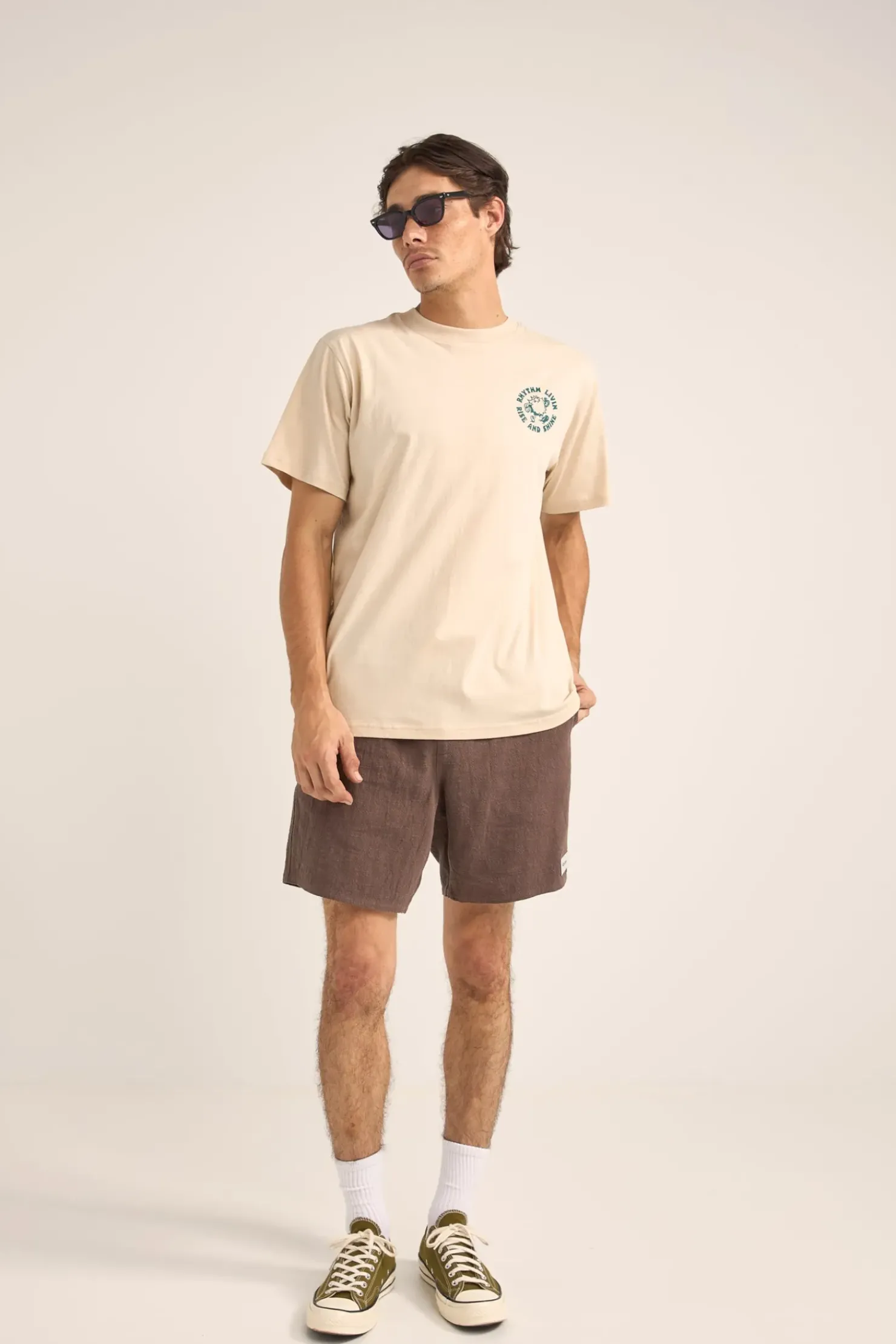 Rhythm Shorts*Textured Linen Jam Silt