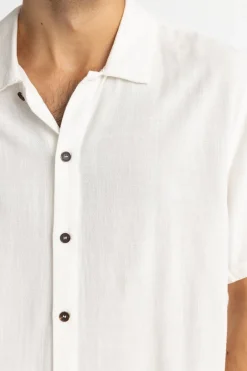 Rhythm Woven Shirts*Textured Linen SS Shirt Natural