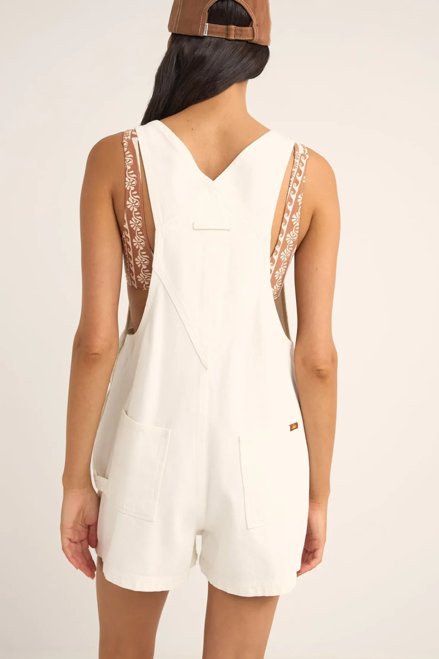 Rhythm Playsuits*Tides Short Overall White