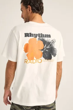 Rhythm T-shirts*Tropic Radio Vintage Ss T-Shirt White