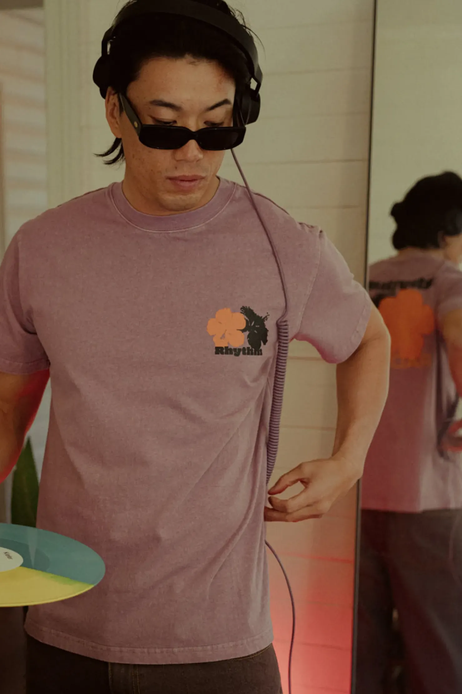 Rhythm T-shirts*Tropic Radio Vintage Ss T-Shirt Grape