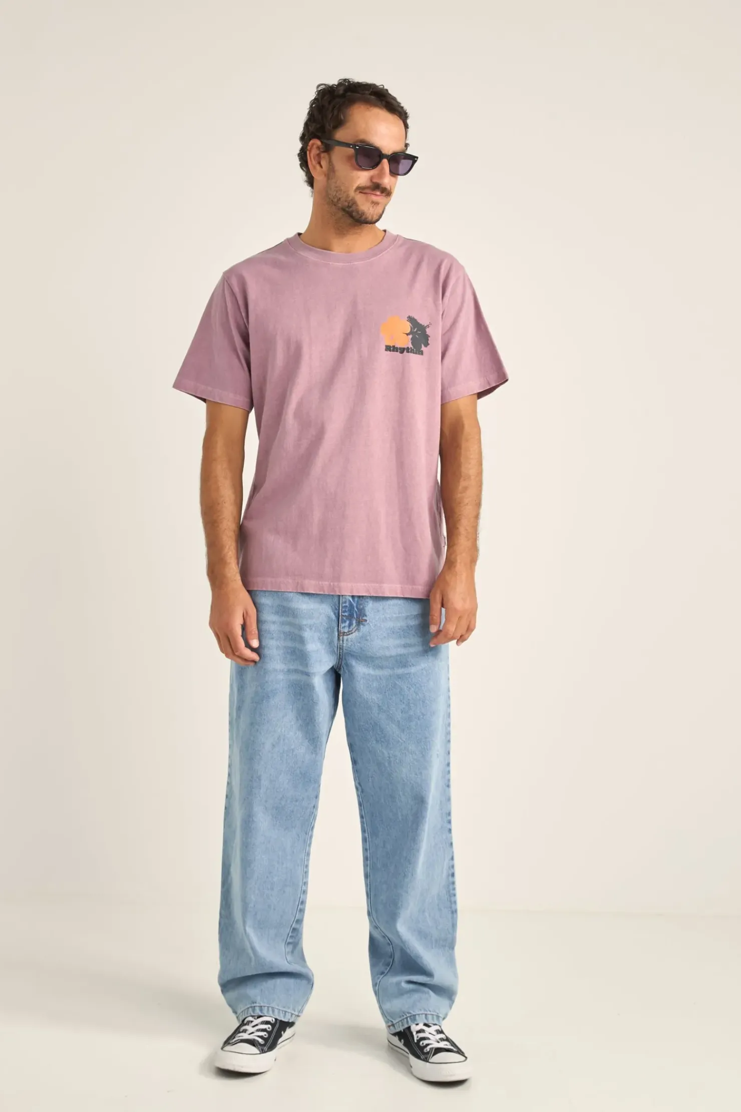 Rhythm T-shirts*Tropic Radio Vintage Ss T-Shirt Grape